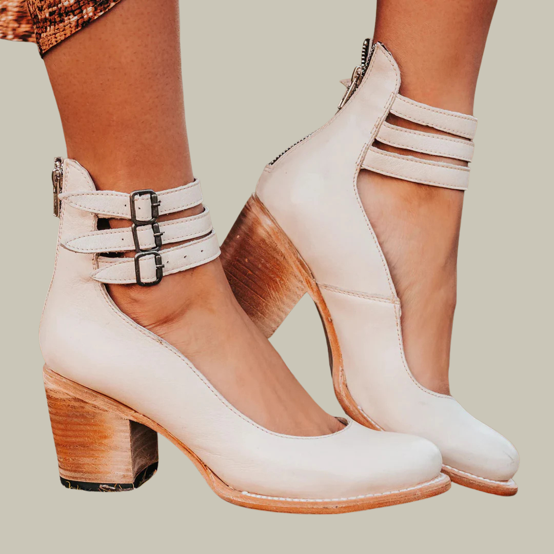 Women’s Vintage Leather Mary Jane Heels