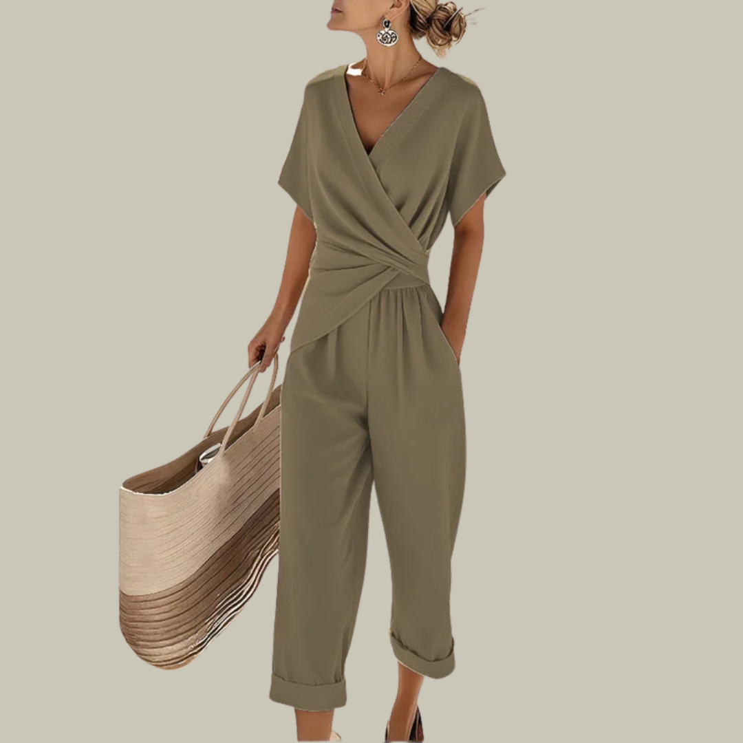 Women's Elegant Breathable Wide-Leg Jumpsuit