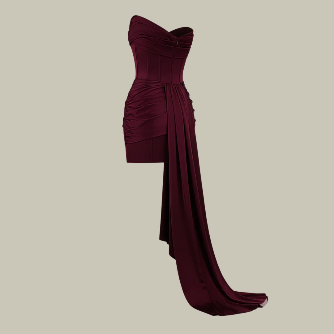 Women's Draped Corset Mini Cocktail Dress
