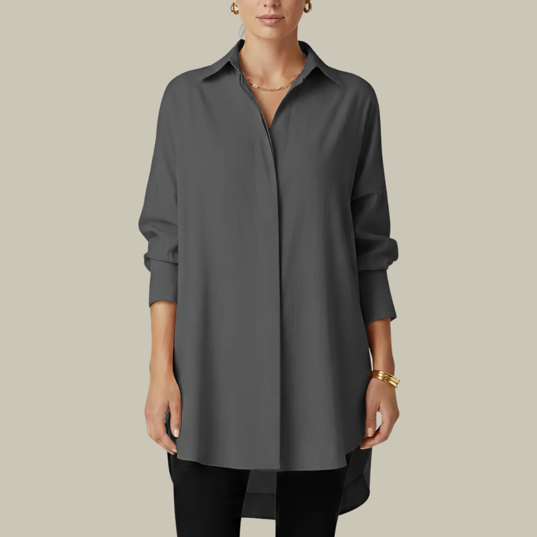 Women's Oversized Breathable Button-Down Blouse