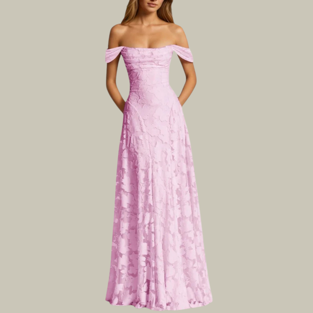 Women's Lace Off-Shoulder Gown