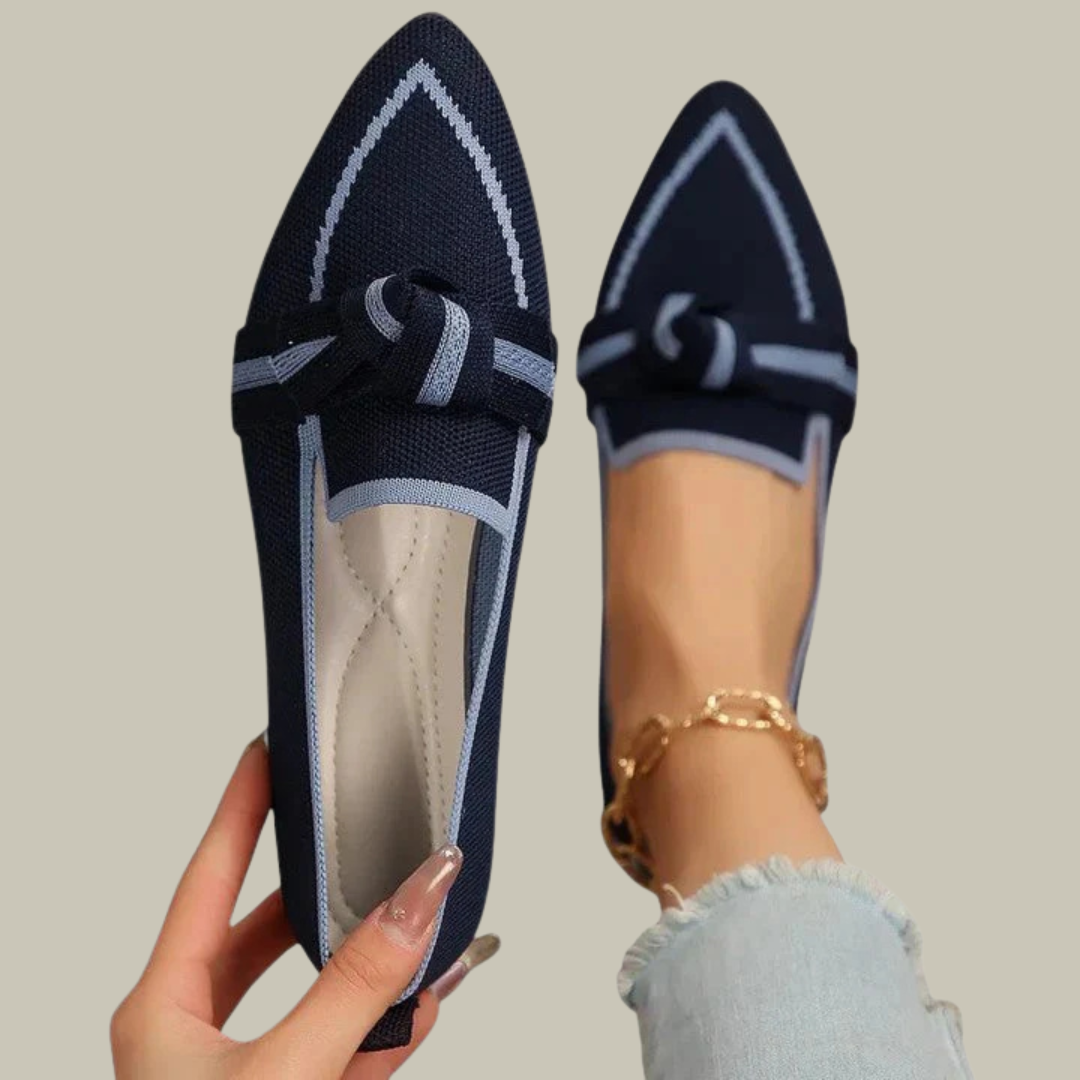 Women's Pointed Toe Knot Loafers