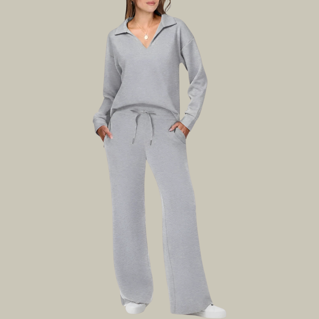 Women's Double-Breasted Tailored Wide-Leg Loungewear