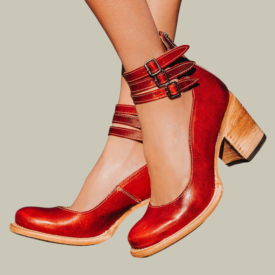 Women’s Vintage Leather Mary Jane Heels