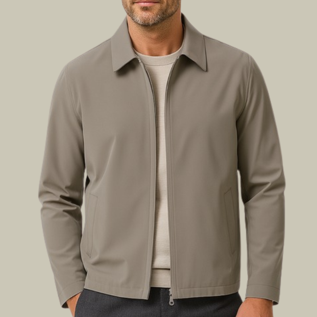 Men's Lightweight Harrington Jacket - Classic Collar Bomber Windbreaker