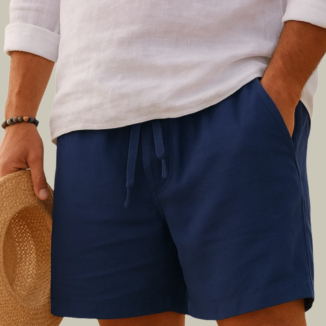 Men’s Linen Shorts Breathable Wide-Fit