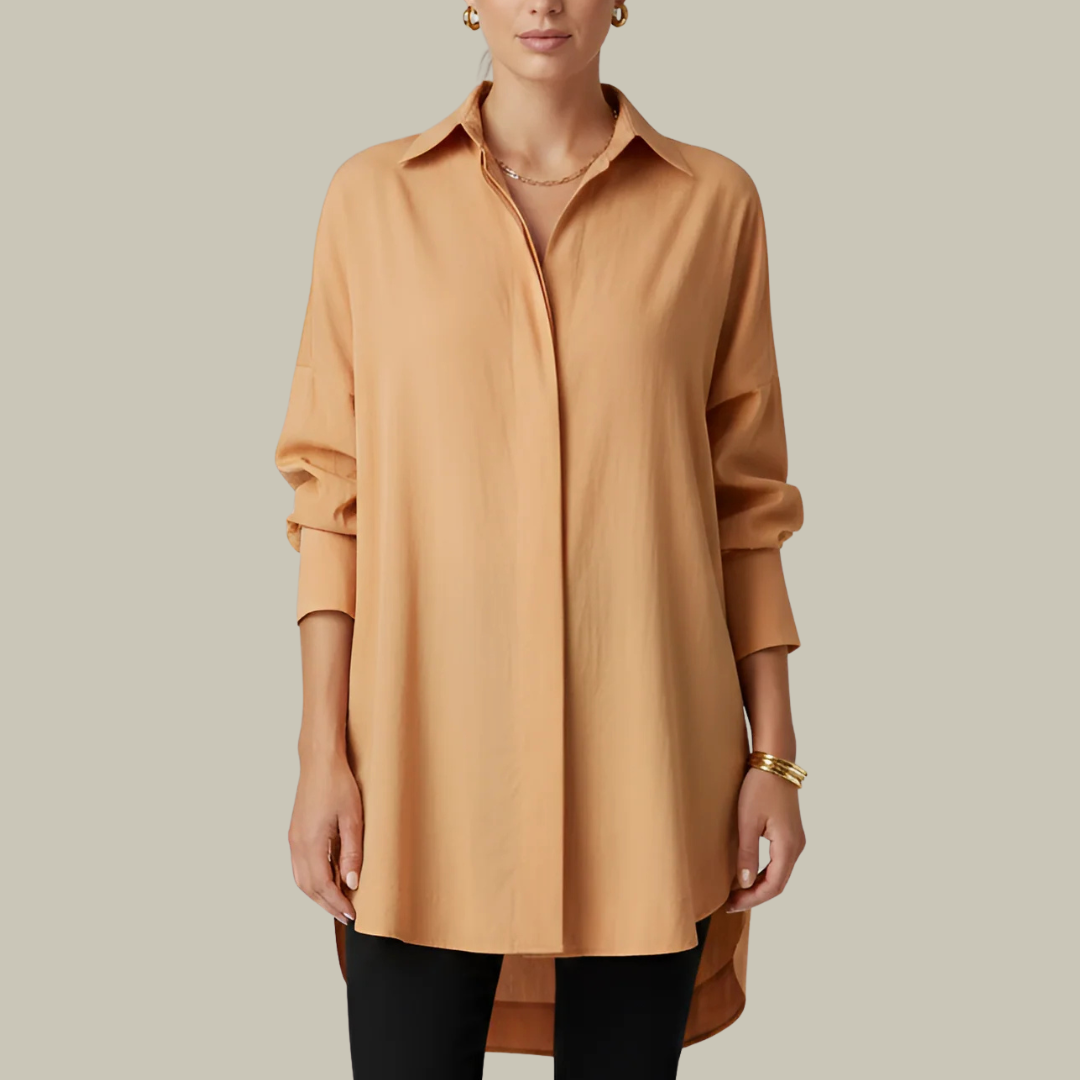 Women's Oversized Breathable Button-Down Blouse