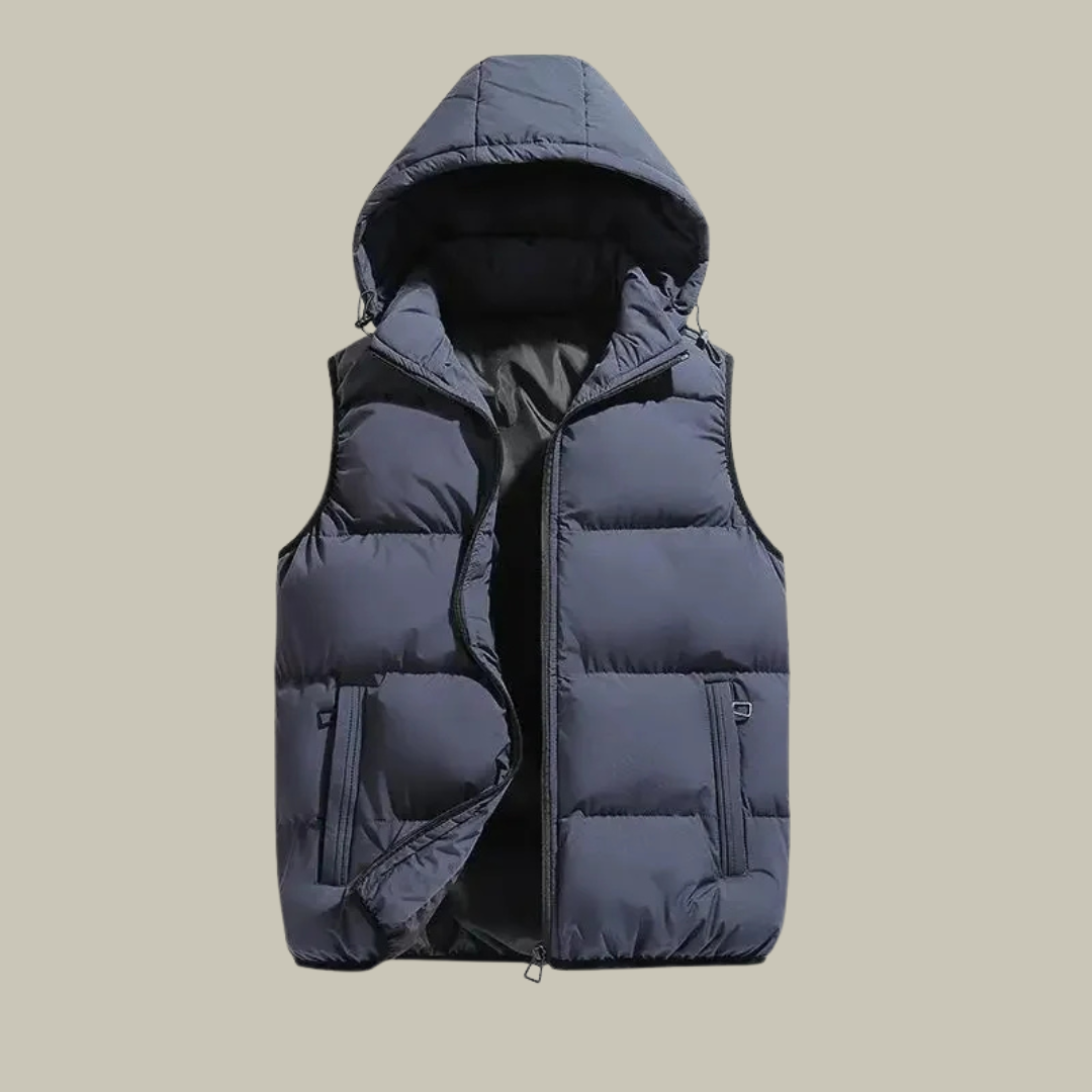 Men's Hooded Puffer Gilet - Insulated Body Warmer