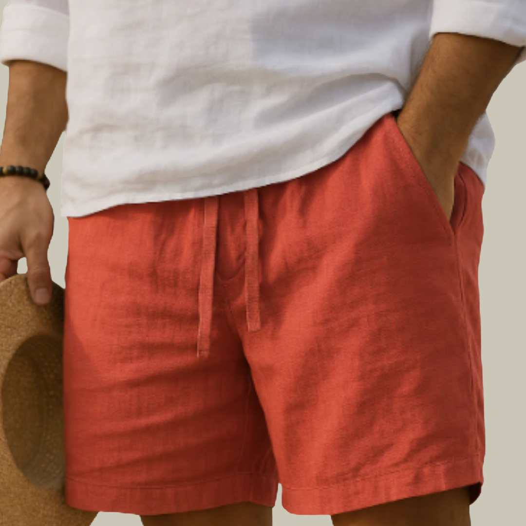 Men’s Linen Shorts Breathable Wide-Fit