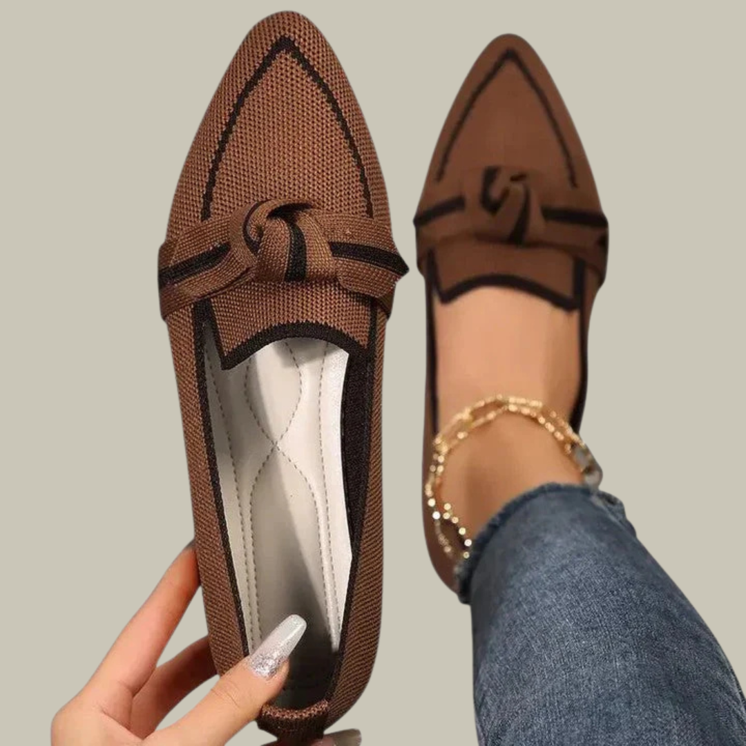 Women's Pointed Toe Knot Loafers