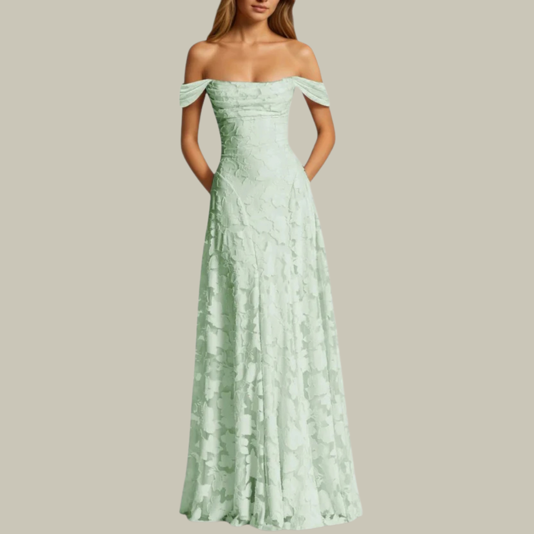 Women's Lace Off-Shoulder Gown