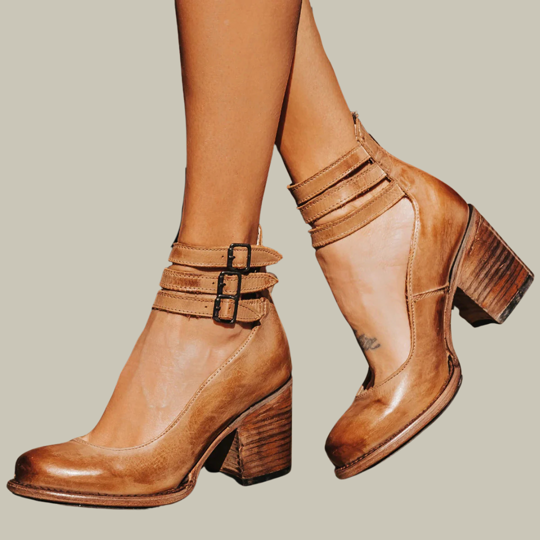 Women’s Vintage Leather Mary Jane Heels