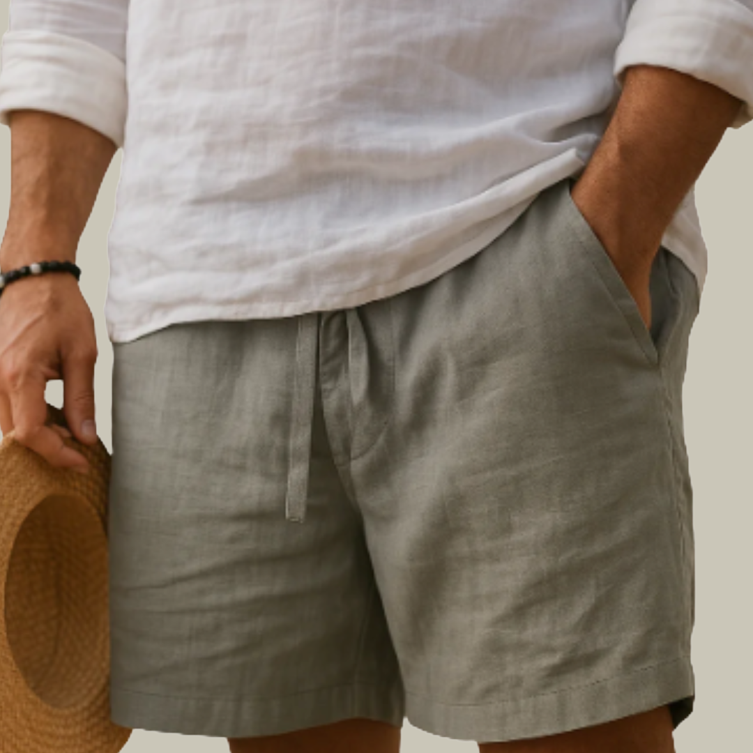 Men’s Linen Shorts Breathable Wide-Fit