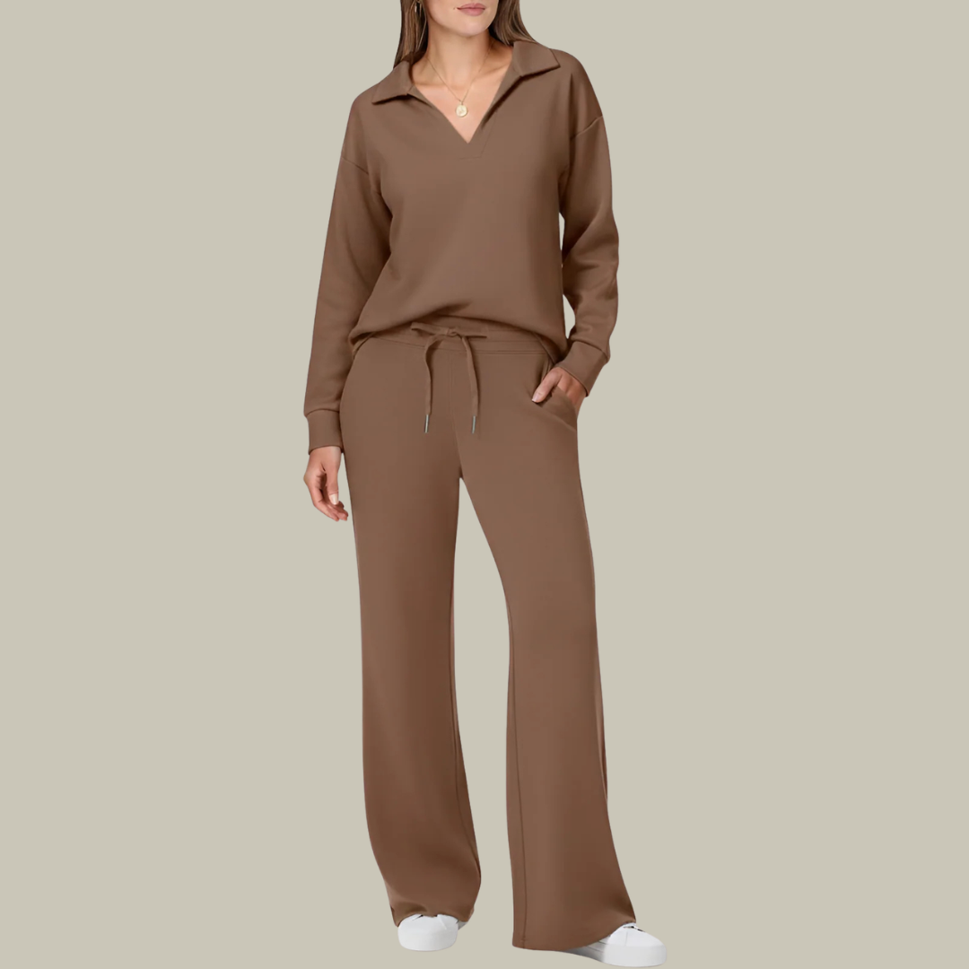 Women's Double-Breasted Tailored Wide-Leg Loungewear