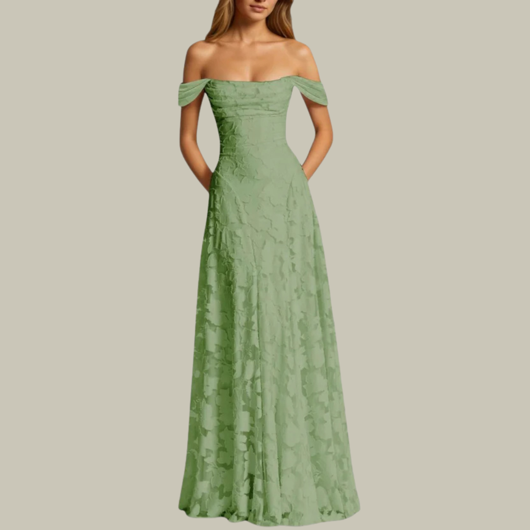 Women's Lace Off-Shoulder Gown
