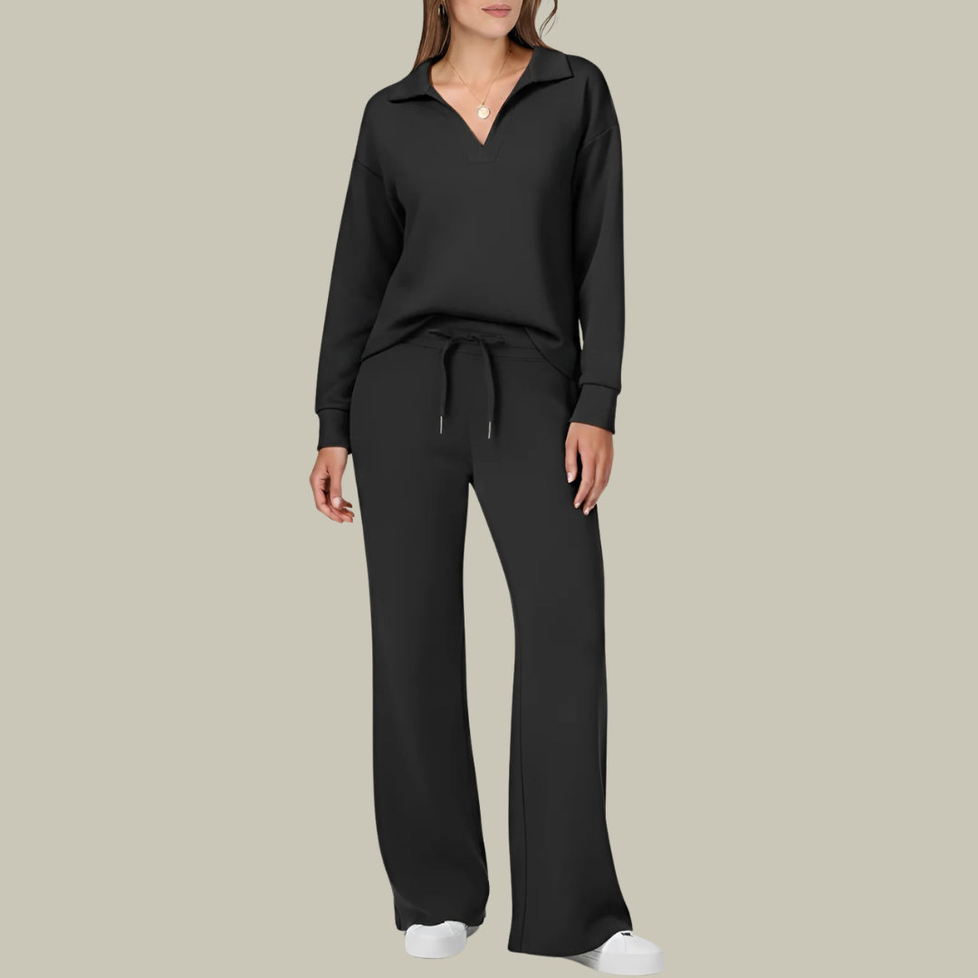 Women's Double-Breasted Tailored Wide-Leg Loungewear