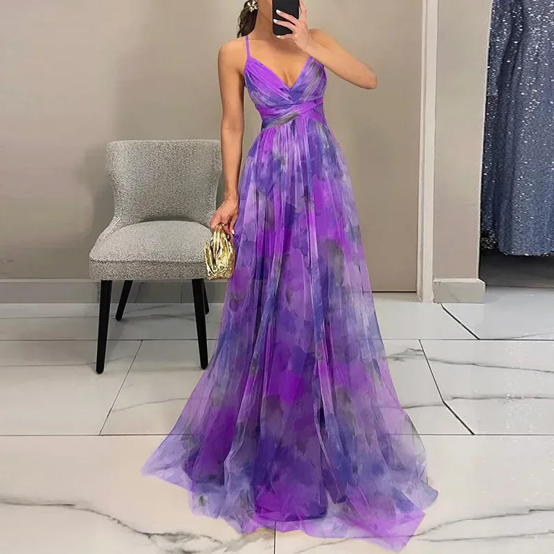 Bella Women's Long Dress – Floral Summer Dress with Adjustable Closure & Flowing Silhouette 4