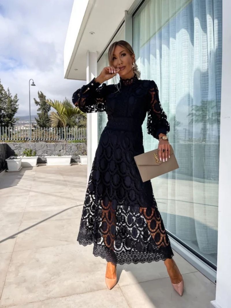Celeste Elegant Women's Dress – Lace Dress with Long Sleeves for Chic Evening Wear 5