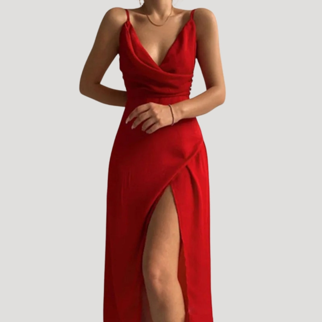 Kayla | Women Wedding Guest Slit Maxi Dress 0