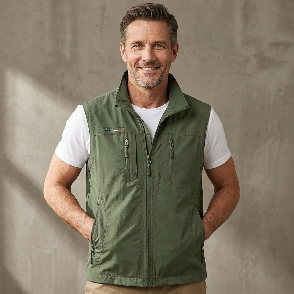 MULTI POCKET UTILITY VEST FOR MEN 0