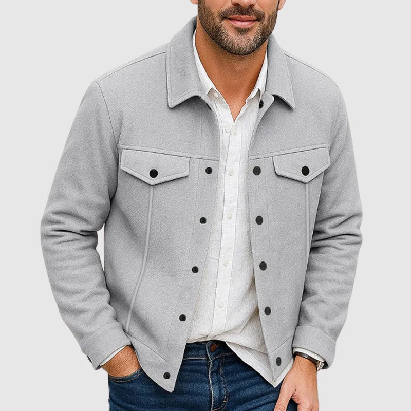 Oliver Regular Fit Shirt Jacket | Collared Button Front Shirt Jacket 2