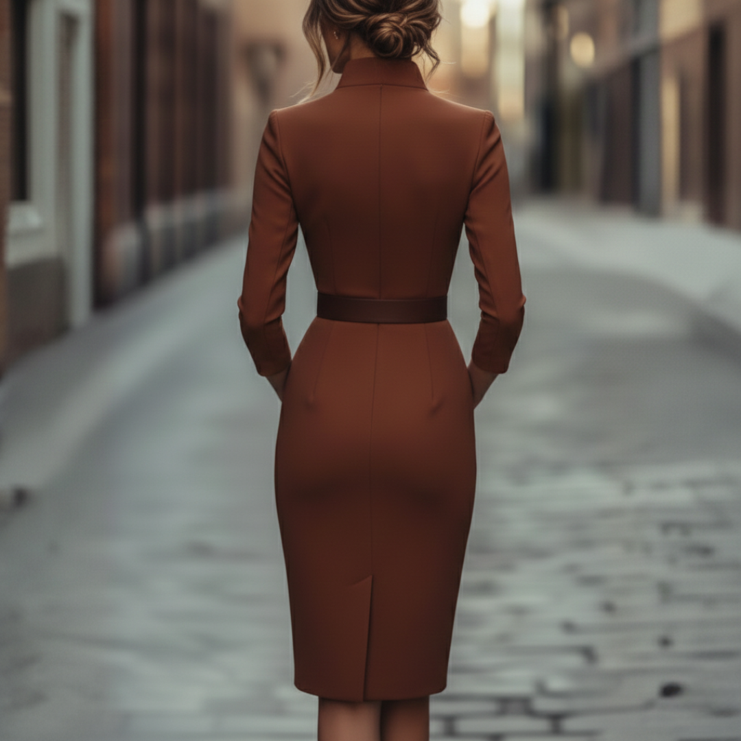 The Valeria Belted Midi Dress 4