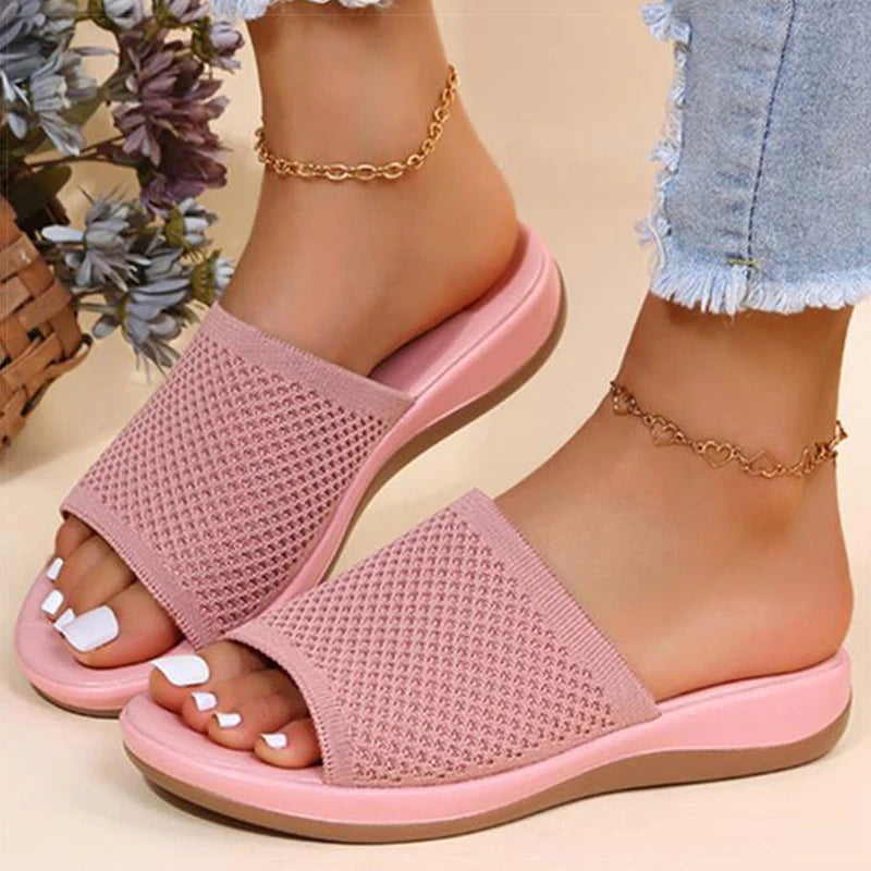 Women's orthopedic flip-flops with a soft sole and breathable upper – comfortable for summer 2
