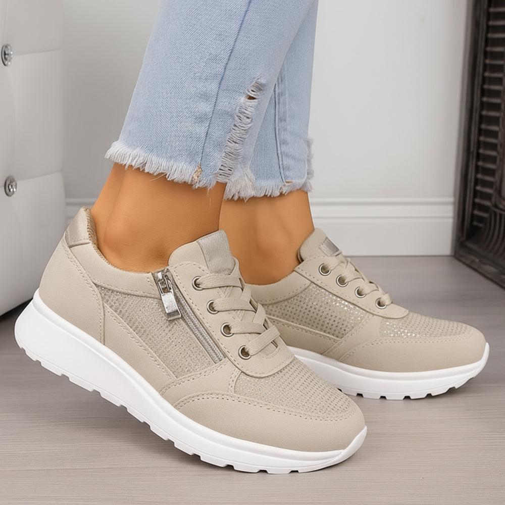 Women's orthopedic sneakers with a zipper and a shock-absorbing sole 2