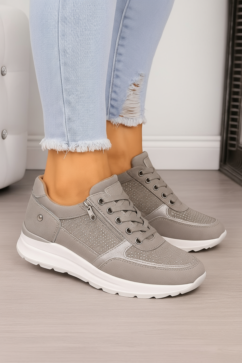 Women's orthopedic sneakers with a zipper and a shock-absorbing sole 4