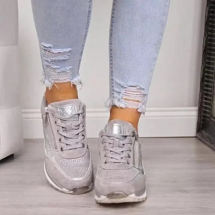 Women's orthopedic sneakers with a zipper and a shock-absorbing sole 5